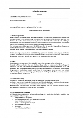 Behandlungsvertrag